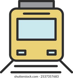 Color station-related single icon train