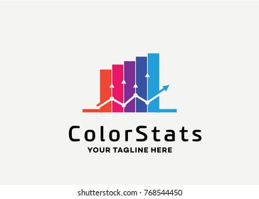 Color Stats Analytic Logo Template Design Vector, Emblem, Design Concept, Creative Symbol, Icon