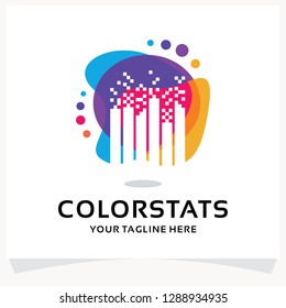 Color Stats Logo Design Template Inspiration