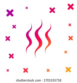 Color Steam icon isolated on white background. Gradient random dynamic shapes. Vector Illustration