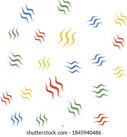 Color Steam icon isolated seamless pattern on white background. Vector.