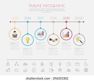 Color Step Design with colour icon timeline template/graphic or website