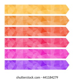 Color steps progress bar, infographic elements