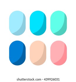 Color steps progress, infographic elements