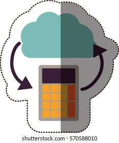 color sticker with cloud service with personal accounts