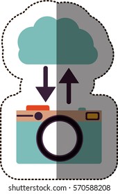 color sticker with cloud service with personal photo files