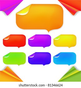 Color Stikers, Isolated On White Background, Vector Illustration