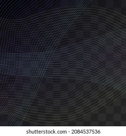 Color Stripe Technology Vector Transparent Background. Neon Line Smoke Backdrop. Shape Graphic Texture. Rainbow Wave Music Design.
