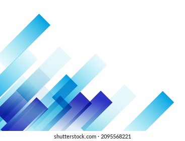 Color Stripe Vector White Background. Blue Concept Element Wallpaper. Business Shape Poster. Tech Texture.