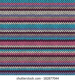 Color Striped Knitted Pattern