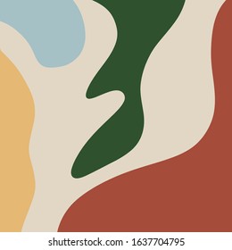 Color striped pattern. Thin and wide wavy lines. Abstract  texture. Red, yellow, blue,  white colored background. Vector