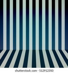 Color stripes background, room interior. Vector illustration