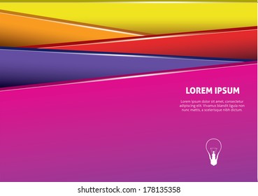 Farbstreifen, kreativer abstrakter Hintergrund, Vektorgrafik