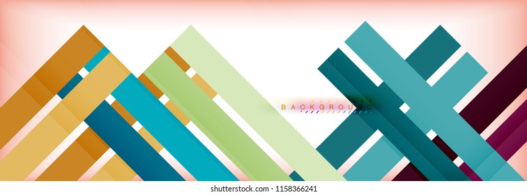 Color stripes and lines, geometric abstract background, vector modern template