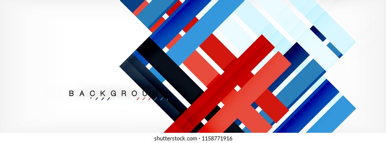 Color stripes and lines, geometric abstract background, vector modern template