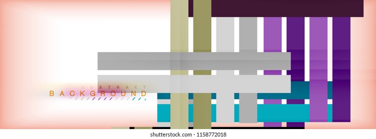 Color stripes and lines, geometric abstract background, vector modern template