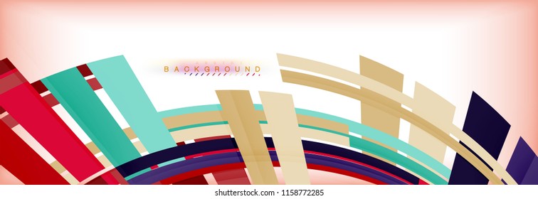 Color stripes and lines, geometric abstract background, vector modern template