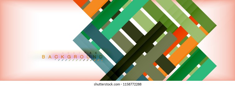 Color stripes and lines, geometric abstract background, vector modern template