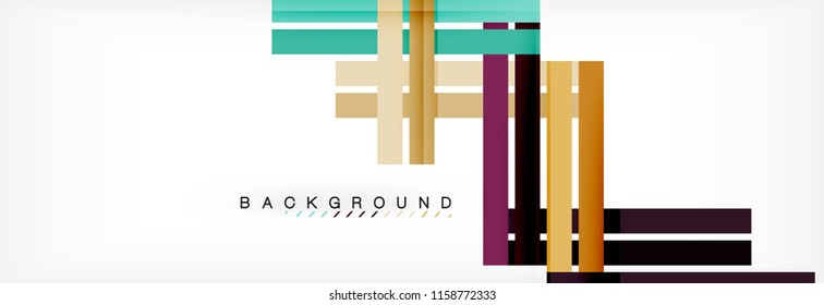 Color stripes and lines, geometric abstract background, vector modern template