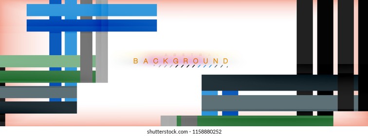 Color stripes and lines, geometric abstract background, vector modern template