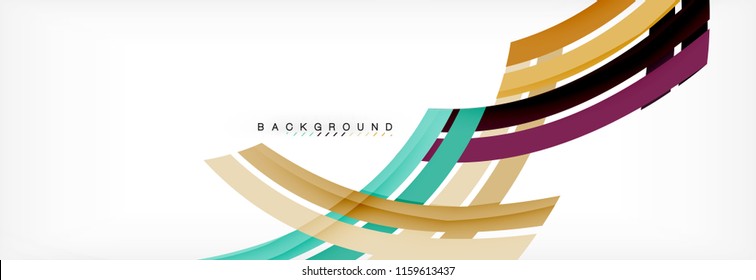 Color stripes and lines, geometric abstract background, vector modern template