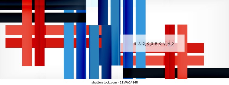Color stripes and lines, geometric abstract background, vector modern template