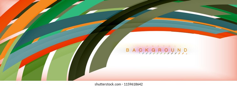 Color stripes and lines, geometric abstract background, vector modern template