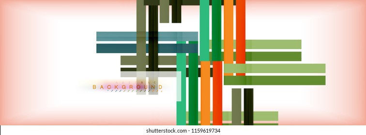 Color stripes and lines, geometric abstract background, vector modern template