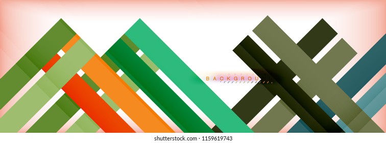 Color stripes and lines, geometric abstract background, vector modern template