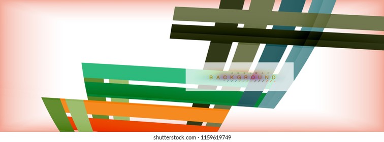 Color stripes and lines, geometric abstract background, vector modern template