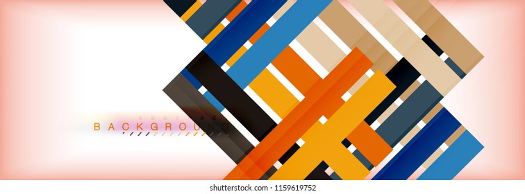 Color stripes and lines, geometric abstract background, vector modern template