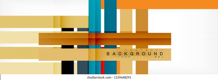 Color stripes and lines, geometric abstract background, vector modern template