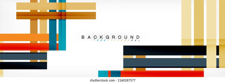 Color stripes and lines, geometric abstract background, vector modern template