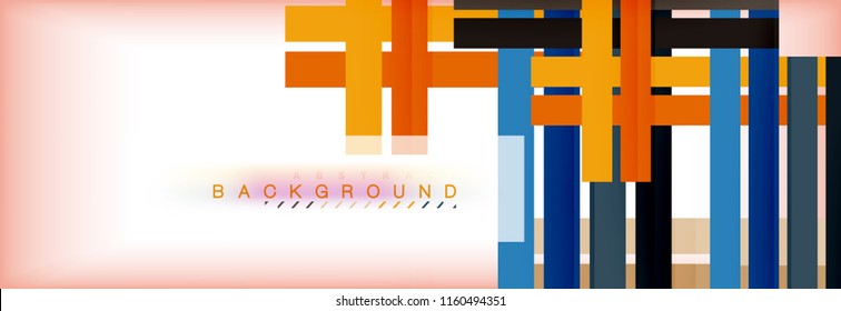 Color stripes and lines, geometric abstract background, vector modern template