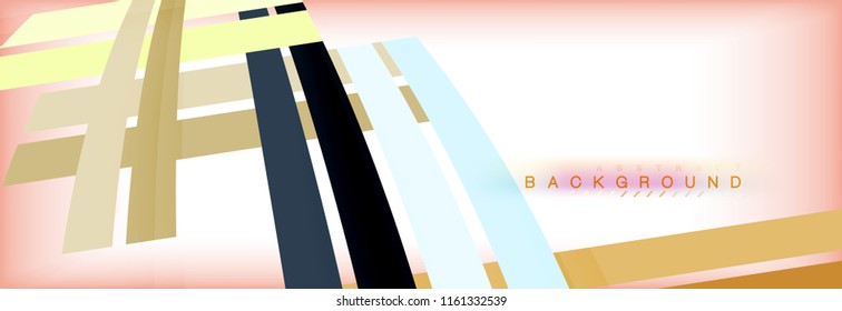 Color stripes and lines, geometric abstract background, vector modern template