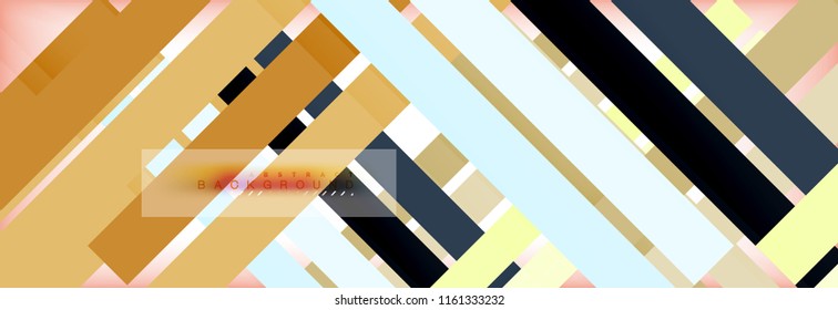 Farbstreifen und -linien, abstrakter geometrischer Hintergrund, Vektormoderne Vorlage