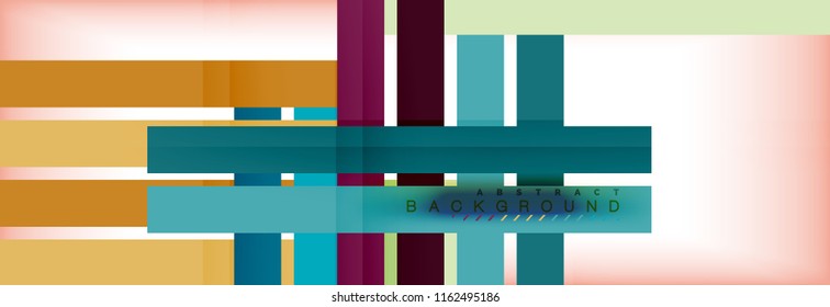 Color stripes and lines, geometric abstract background, vector modern template