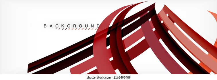 Color stripes and lines, geometric abstract background, vector modern template