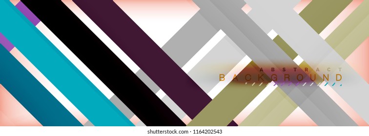 Color stripes and lines, geometric abstract background, vector modern template