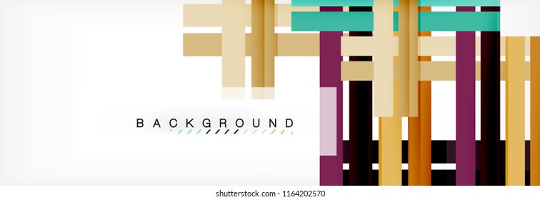 Color stripes and lines, geometric abstract background, vector modern template
