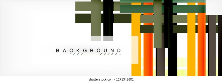 Color stripes and lines, geometric abstract background, vector modern template