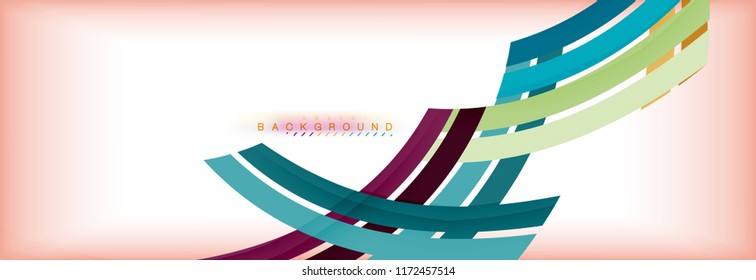 Color stripes and lines, geometric abstract background, vector modern template