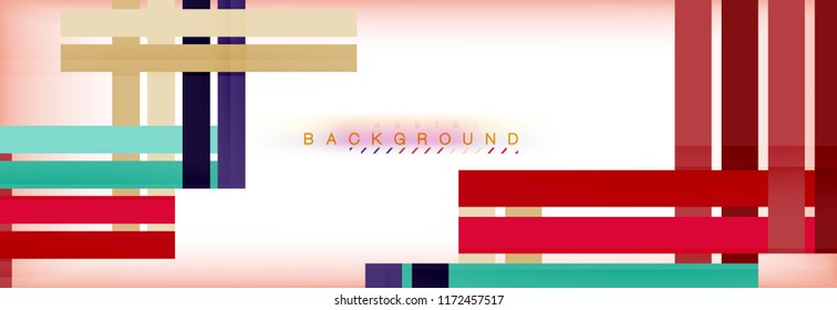 Color stripes and lines, geometric abstract background, vector modern template
