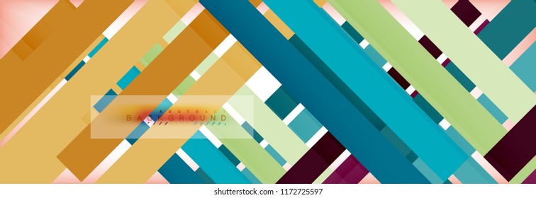 Color stripes and lines, geometric abstract background, vector modern template