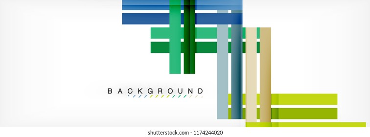 Color stripes and lines, geometric abstract background, vector modern template