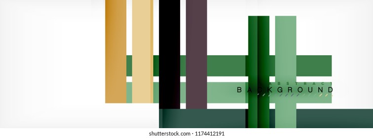 Farbstreifen und -linien, abstrakter geometrischer Hintergrund, Vektormoderne Vorlage