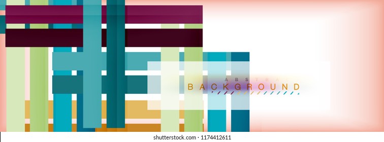 Color stripes and lines, geometric abstract background, vector modern template