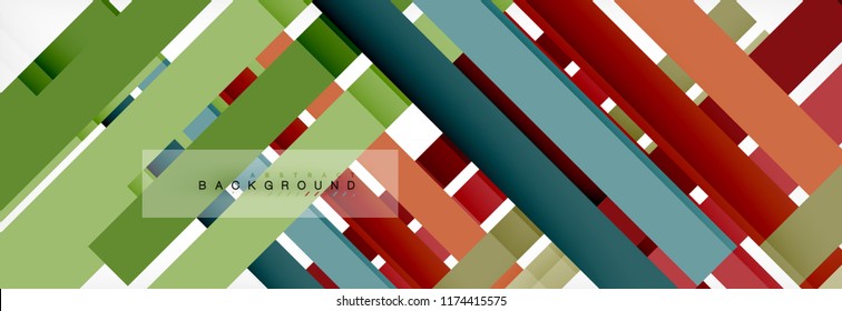 Color stripes and lines, geometric abstract background, vector modern template
