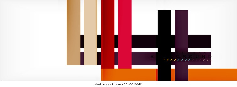 Color stripes and lines, geometric abstract background, vector modern template