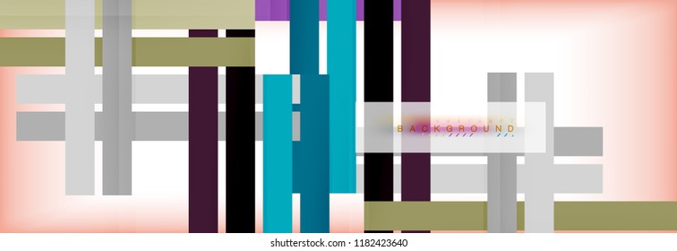 Color stripes and lines, geometric abstract background, vector modern template